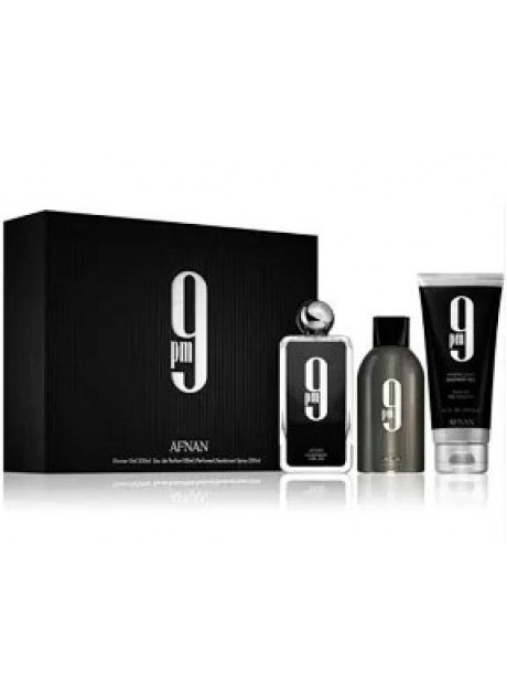 Cofre AFNAN PM9 Men edp 100ml+Gel 150ml+Deo Vapo 150ml