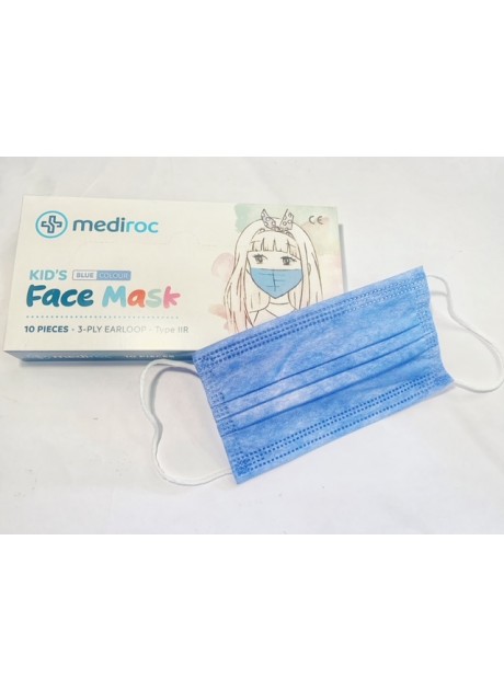 MASCARILLA QUIRÚRGICA INFANTIL Tipo II Pack 10uds AZULES