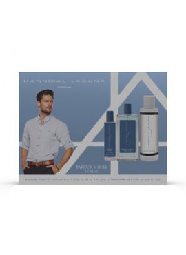 Cofre Hannibal Laguna BAROCK & ROLL Men edt 100ml+Gel 200ml+Mini 30ml