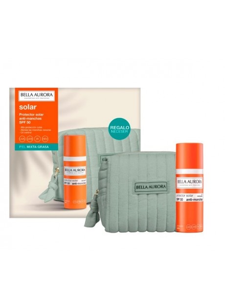BELLA AURORA Fluido Solar Anti-Manchas Piel Mixta-Grasa SPF50+ 50ml+Neceser