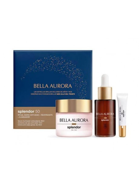 BELLA  AURORA SPLENDOR +50 Crema Día 50ml+Serum Iluminador 30ml+Splendor Contorno ojos 15ml
