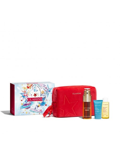 Clarins DOUBLE SERUM LIGHT TEXTURE 50ml+Hydra-Essentiel 15ml+Hydrating Toning Lotion 50ml+Neceser