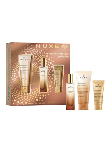 Cofre Nuxe MYTHIQUE LEGENDARY SCENT edp 30ml+Prodigieux Aceite de ducha 100 ml+Prodigieux leche perfumada 30 ml