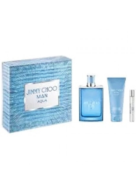 Cofre Jimmy Choo Man AQUA edt 100ml+Mini 7,5ml+Gel 100ml