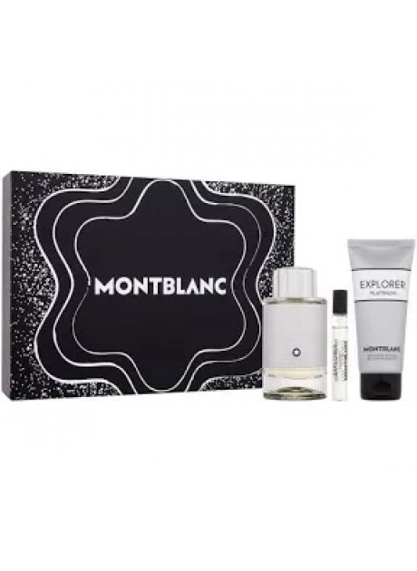 Cofre MontBlanc EXPLORER PLATINIUM Homme edp 100ml+Gel 100ml+Mini 7,5ml