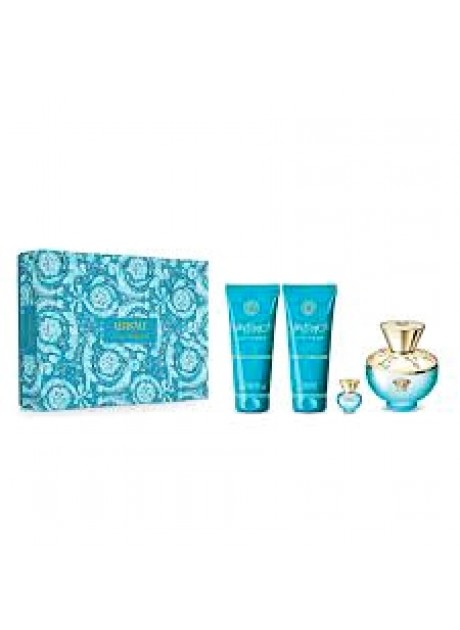 Cofre Versace DYLAN TURQUOISE Woman edt 100ml+Gel 100ml+Body 100ml+Mini 5ml