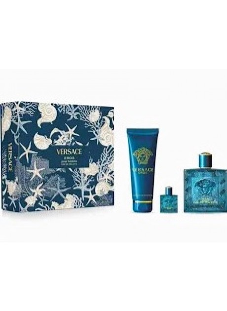 Cofre Versace EROS Men edt 100ml+Gel 150ml+Mini edt 5ml