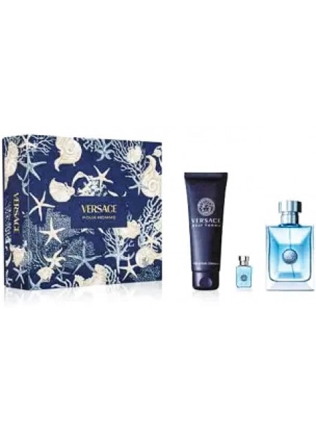 Cofre VERSACE POUR HOMME edt 100 ml+Gel 100ml+Mini 5ml