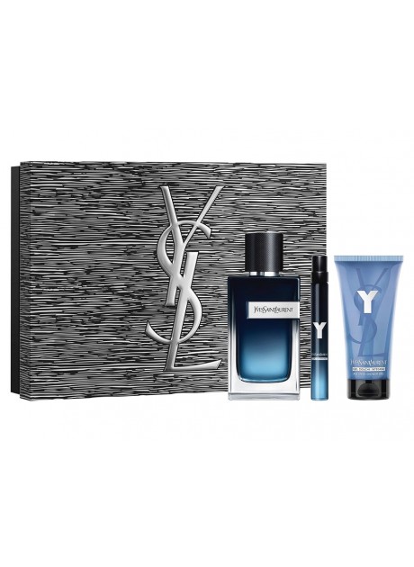 Cofre Yves Saint Laurent Y Men edp 100 ml+Gel 50ml+Mini edp 10ml
