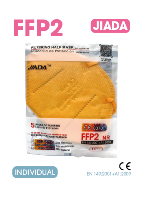 MASCARILLAS FFP2 HOMOLOGADAS 20 uds AMARILLO