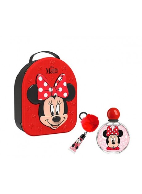 Mochila MINNIE MOUSE edt 100ml+Llavero-Brillo labios