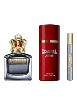 Cofre Jean Paul Gaultier SCANDAL Him edt 100ml+Deo 150ml+Mini 10ml