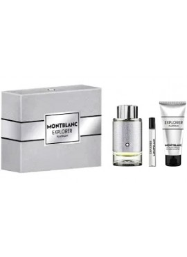 Cofre MontBlanc EXPLORER PLATINIUM Homme edp 100ml+Gel 100ml+Mini 7,5ml